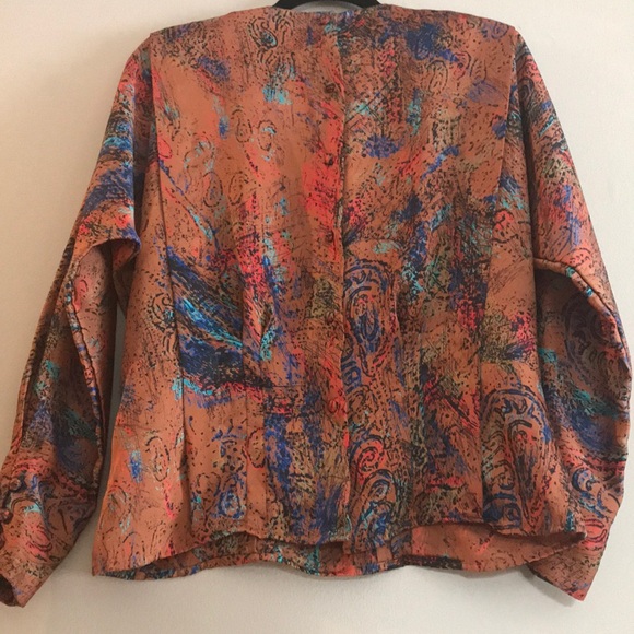 Vintage unique copper blouse New Years - Picture 5 of 6